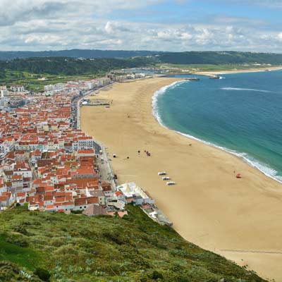 Nazare portugal spiaggia