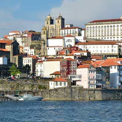 Der Bezirk Ribeira in Porto