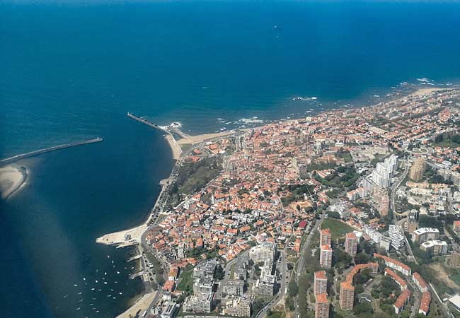 Vistas de Oporto donde puede verse el punto