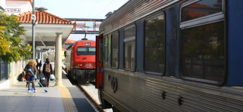 Der Zug von Evora nach Lissabon